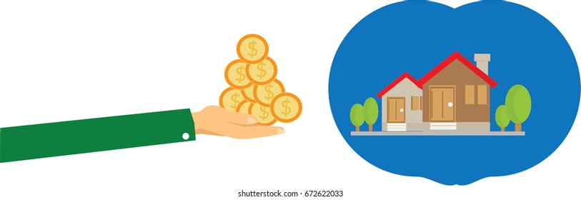 hand save money concept for home 