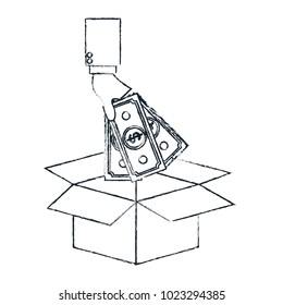 hand saver depositing bills in box