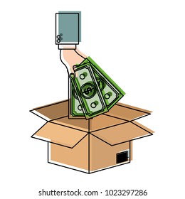 hand saver depositing bills in box