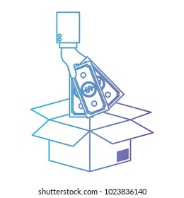 hand saver depositing bills in box