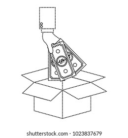 hand saver depositing bills in box