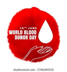 concepto de sangre para salvar manos para el día del donante de sangre