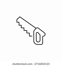 hand saw carpentry tool icon sign vector