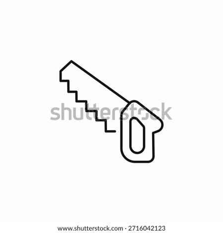 hand saw carpentry tool icon sign vector