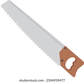 Hand saw color icon. Wood cutting tool