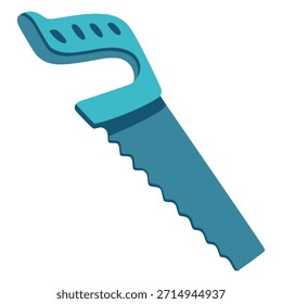 Herramienta de construcción de sierra de mano Diseño de Plantilla de Ilustración vectorial de color plano portátil