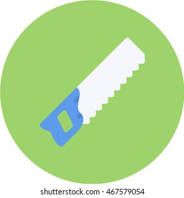 hand saw flat circle icon