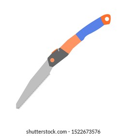 Hand saw. Flat design icon vector illustration.