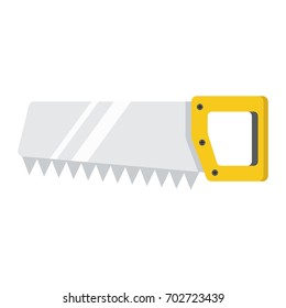 Hand saw flat icon, build and repair, handsaw sign vector graphics, a colorful solid pattern on a white background, eps 10.