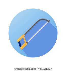 Hand saw, flat icon, isolated. Vector design