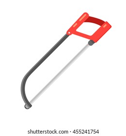 Hand saw, flat icon, isolated. Vector design