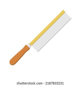 Hand Saw Flat Illustration. Clean Icon Design Element on Isolated White Background