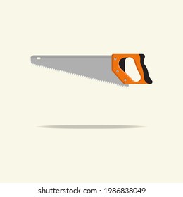 Hand saw graphic design vector illustration