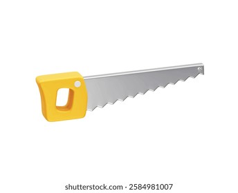 Hand Saw icon 3d rendering illustration