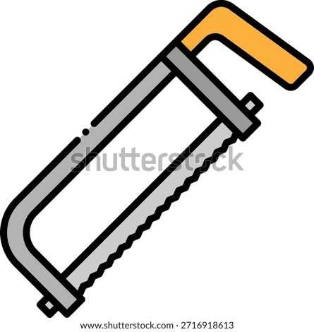 Hand Saw Icon: Carpentry Tool Illustration