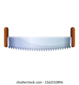 Hand saw icon. Cartoon of hand saw vector icon for web design isolated on white background