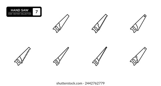 hand saw icon collection, vector icon templates editable and resizable