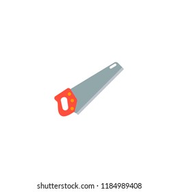 Hand saw icon flat element. Vector illustration of hand saw icon flat isolated on clean background for your web mobile app logo design.