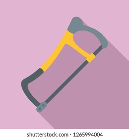 Hand saw icon. Flat illustration of hand saw vector icon for web design