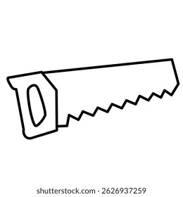 ícone de serra manual, ícone de pictograma de estilo plano para aplicativo móvel ui ou ux, design de símbolo de logotipo de ilustração de vetor, isolado no branco