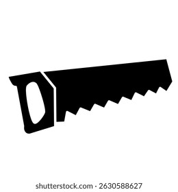 ícone de serra manual, ícone de pictograma de estilo plano para aplicativo móvel ui ou ux, design de símbolo de logotipo de ilustração de vetor, isolado no branco