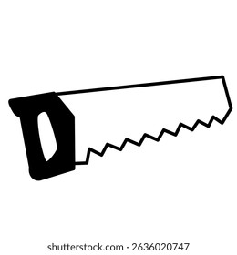 ícone de serra manual, ícone de pictograma de estilo plano para aplicativo móvel ui ou ux, design de símbolo de logotipo de ilustração de vetor, isolado no branco