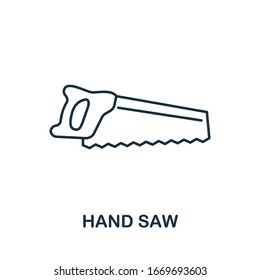 Hand Saw icon from garden collection. Simple line Hand Saw icon for templates, web design and infographics