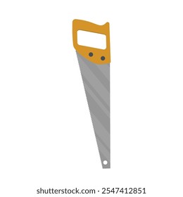 Hand saw icon handsaw image vector illustration design  orange and gray colors.