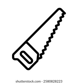 Hand Saw icon illustration in line style. Perfect for website mobile app presentation. Suitable for any user interface and user experience