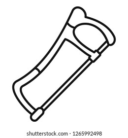 Hand saw icon. Outline hand saw vector icon for web design isolated on white background