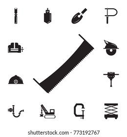 Hand saw icon. Set of construction tools icons. Premium quality graphic design. Signs, outline symbols collection, simple icons for websites, web design, mobile app on white background