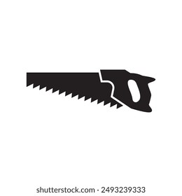 Hand saw icon shape silhouette. Vector illustration