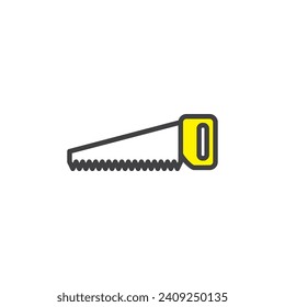hand saw icon. sign for mobile concept and web design. outline vector icon. symbol, logo illustration. vector graphics.