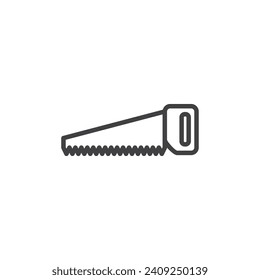 hand saw icon. sign for mobile concept and web design. outline vector icon. symbol, logo illustration. vector graphics.