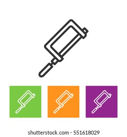 hand saw icon stock vector illustration flat design