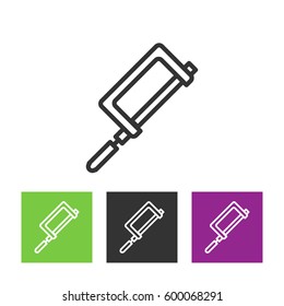hand saw icon stock vector illustration flat design