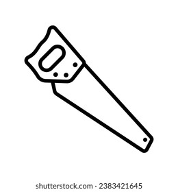 plantilla de diseño de vectores de iconos de sierra manual simple y limpia