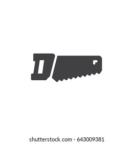 Hand saw icon vector, filled flat sign, solid pictogram isolated on white. Symbol, logo illustration. Pixel perfect