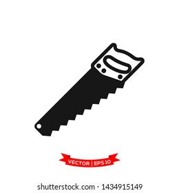 hand saw icon vector logo template 