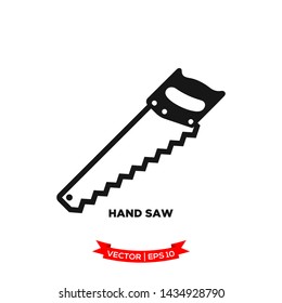 hand saw icon vector logo template