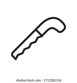 hand saw icon vector symbol template