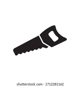 hand saw icon vector symbol template