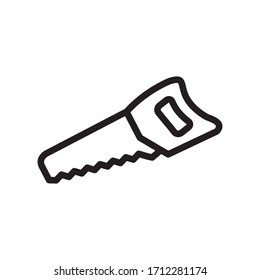 hand saw icon vector symbol template