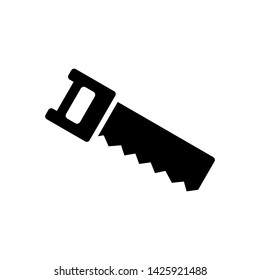 Hand saw icon. Saw vector working tool construction and manufacturing equipment design illustration.