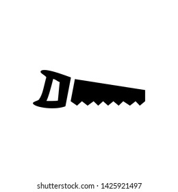 Hand saw icon. Saw vector working tool construction and manufacturing equipment design illustration.