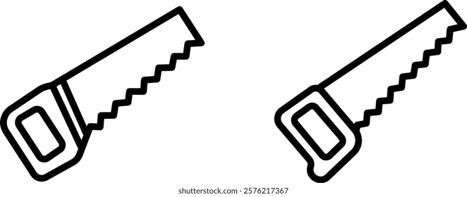 "Hand Saw Icon for Woodworking and Carpentry Tools"