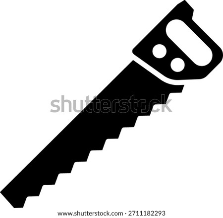 Hand Saw Illustration - Carpentry Tool Icon