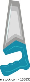 Hand saw, illustration, vector on white background.