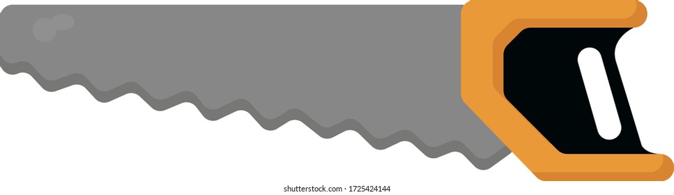 Handsäge, Illustration, Vektor auf weißem Hintergrund