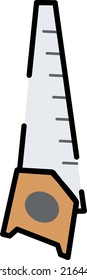 Hand saw, illustration, vector on a white background.